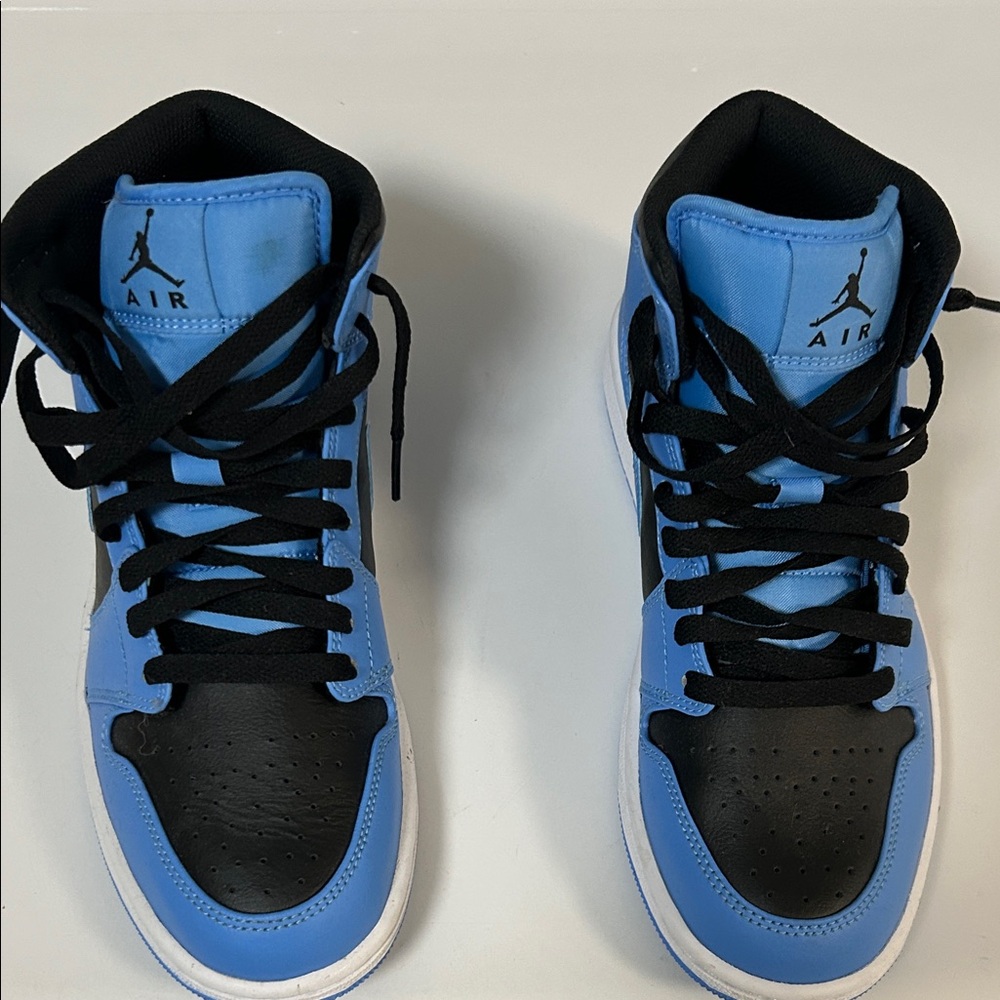 Air Jordan High Top Sneakers in University Blue & Black